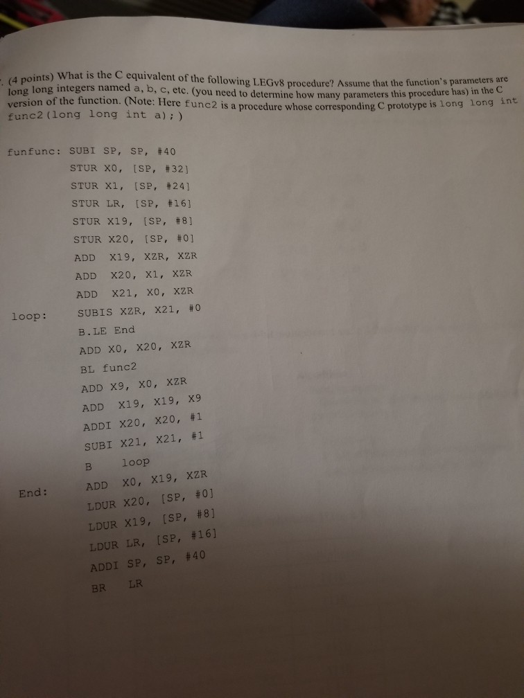 Solved Oints What Is The C Equivalent Of The Following Chegg