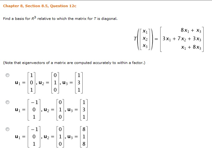 Solved Find a basis for R3 relative to which the matrix for | Chegg.com