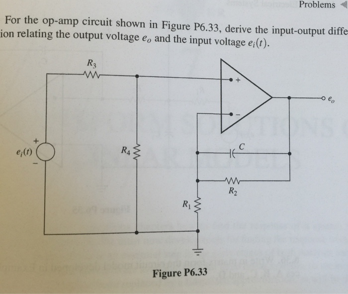 Solved Consider The Operational Amplifier Circuit Shown In | Chegg.com