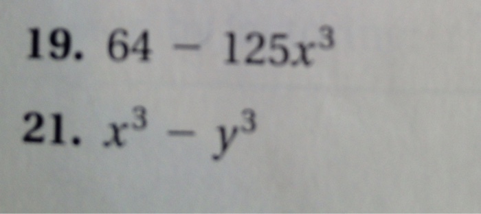Solved Factor Completely 64 125x 3 X 3 Y 3 Chegg