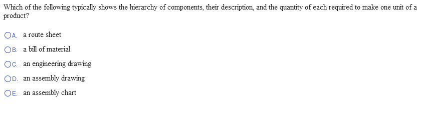 Solved Which of the following typically shows the hierarchy | Chegg.com