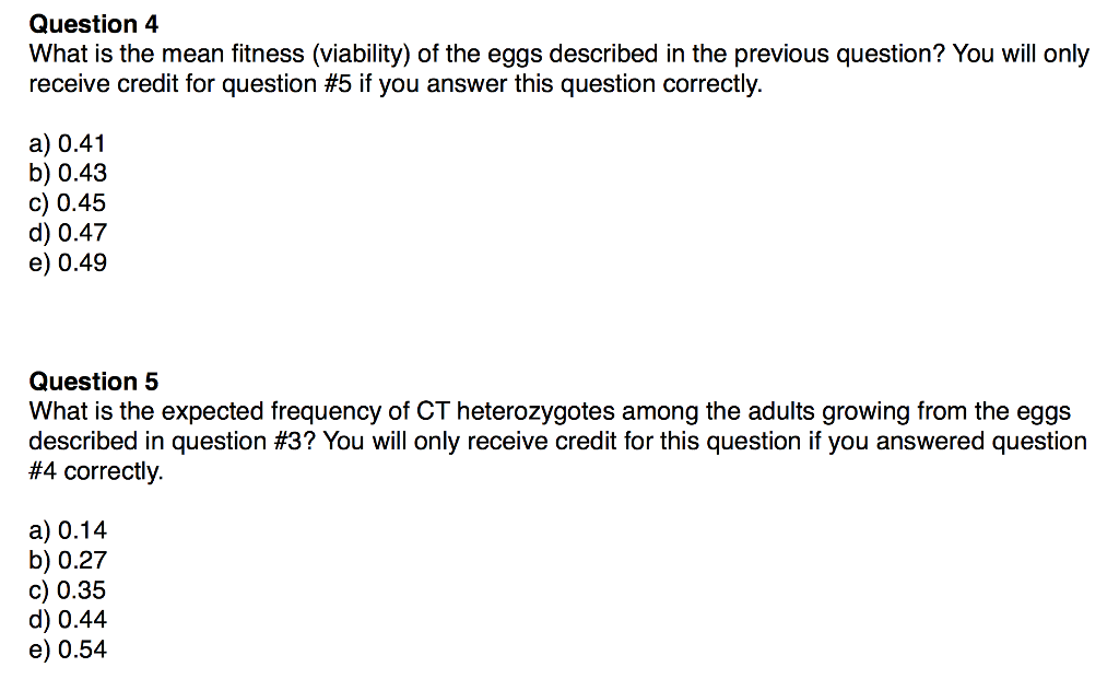 Solved Question 3 You genotype a sample of eggs from a | Chegg.com