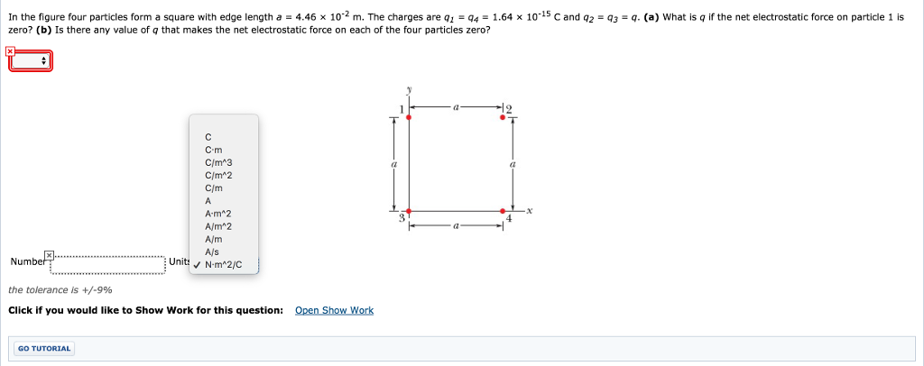 solved-in-the-figure-four-particles-form-a-square-with-edge-chegg