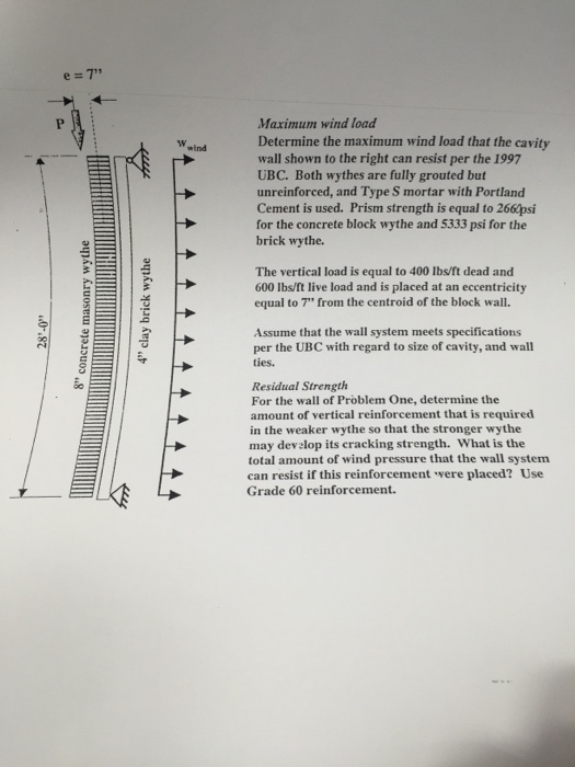 Maximum wind load Determine the maximum wind load | Chegg.com