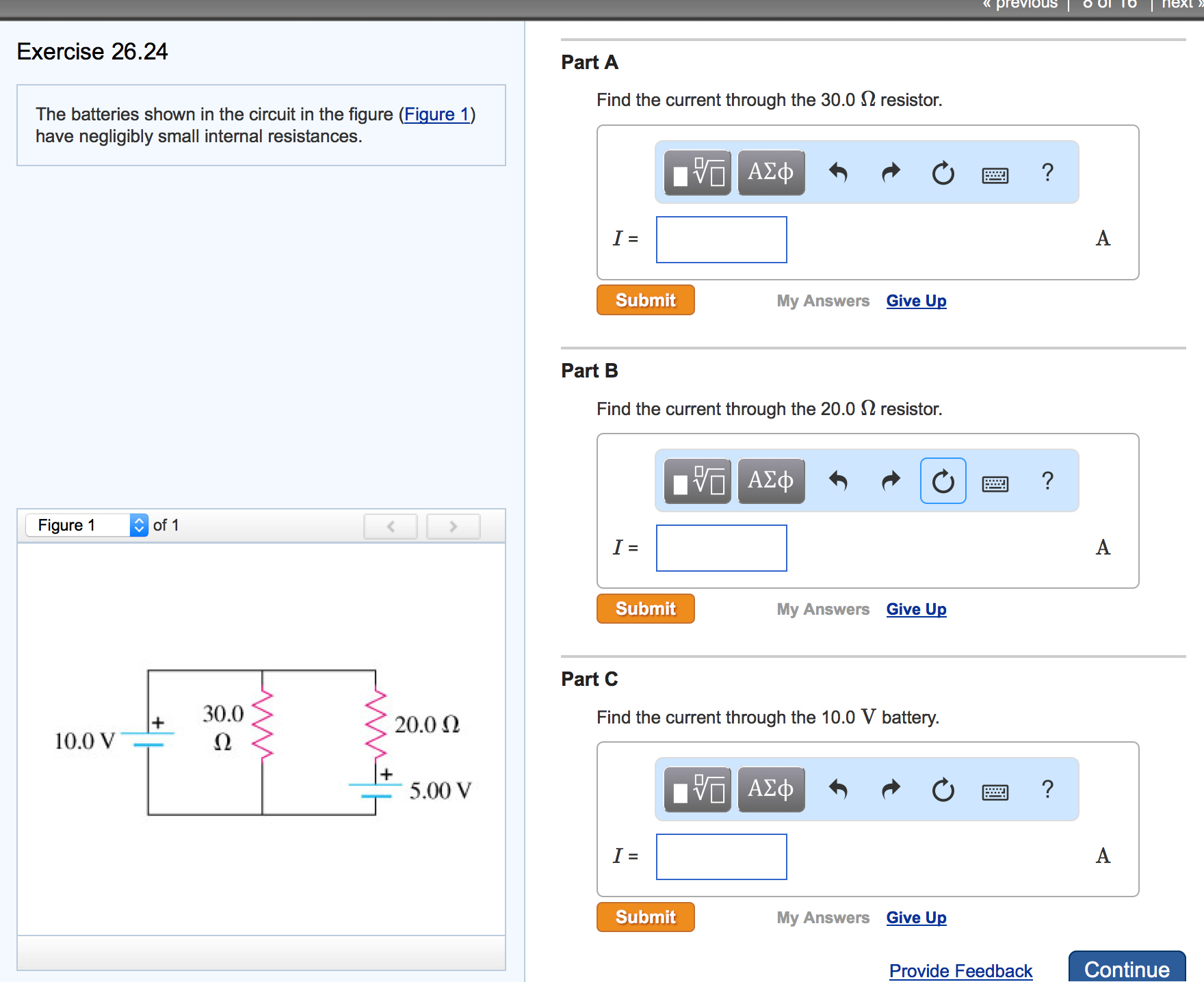 Solved Resistances. Find the current through the 30.0 Ohm | Chegg.com