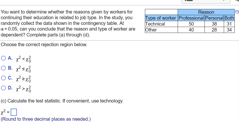 Solved You Want To Determine Whether The Reasons Given By | Chegg.com