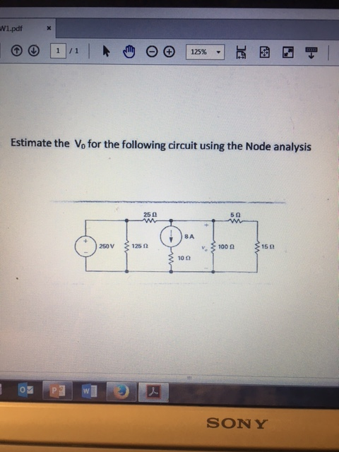 Solved Estimate the Vo for the following circuit using the | Chegg.com
