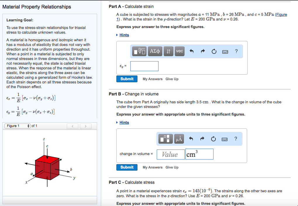 Solved To Use The Stress-strain Relationships For Triaxial | Chegg.com