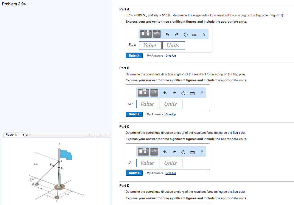 Solved If F B = 660 N, And F C = 510 N, Determine The 