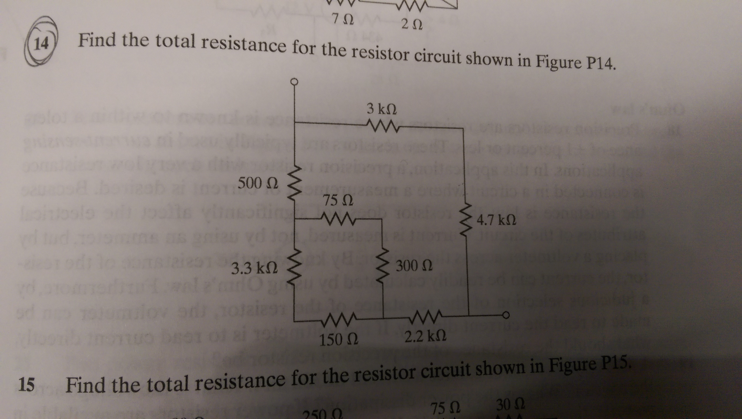 Solved Find the total resistance for the resistor circuit