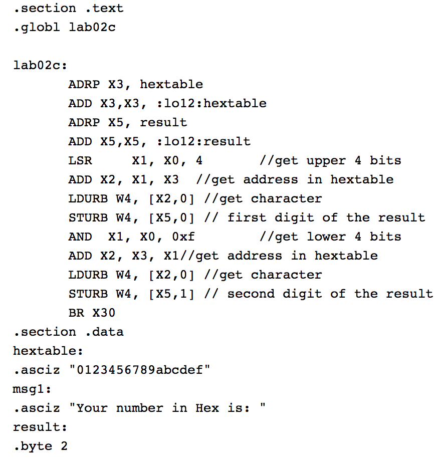 Solved Describe below what the code does. This is ARMv8 | Chegg.com