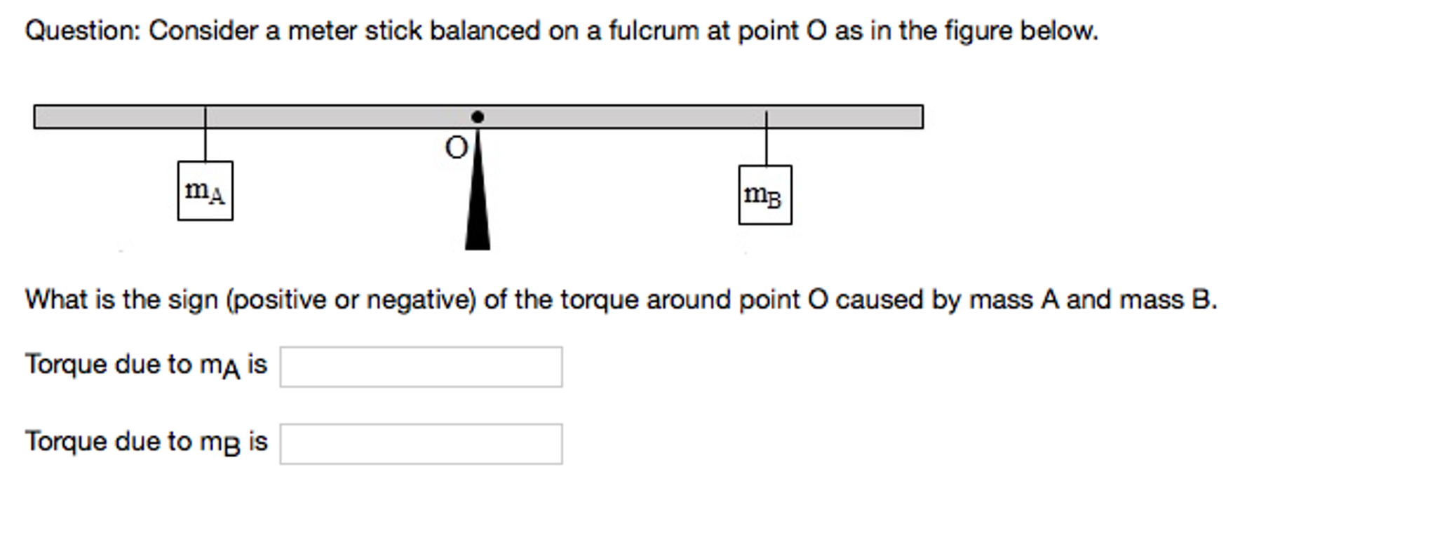 Solved Consider a meter stick balanced on a fulcrum at point