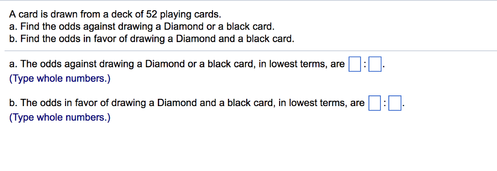 Solved A card is drawn from a deck of 52 playing cards a Chegg com