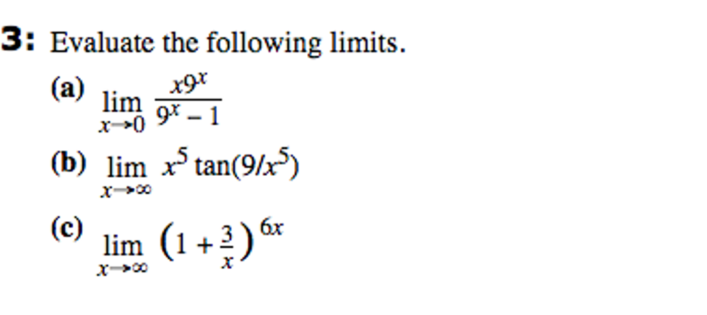 Solved Evaluate the following limits. lim_x rightarrow 0 | Chegg.com