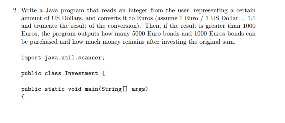 Solved Write A Java Program That Reads An Integer From The | Chegg.com