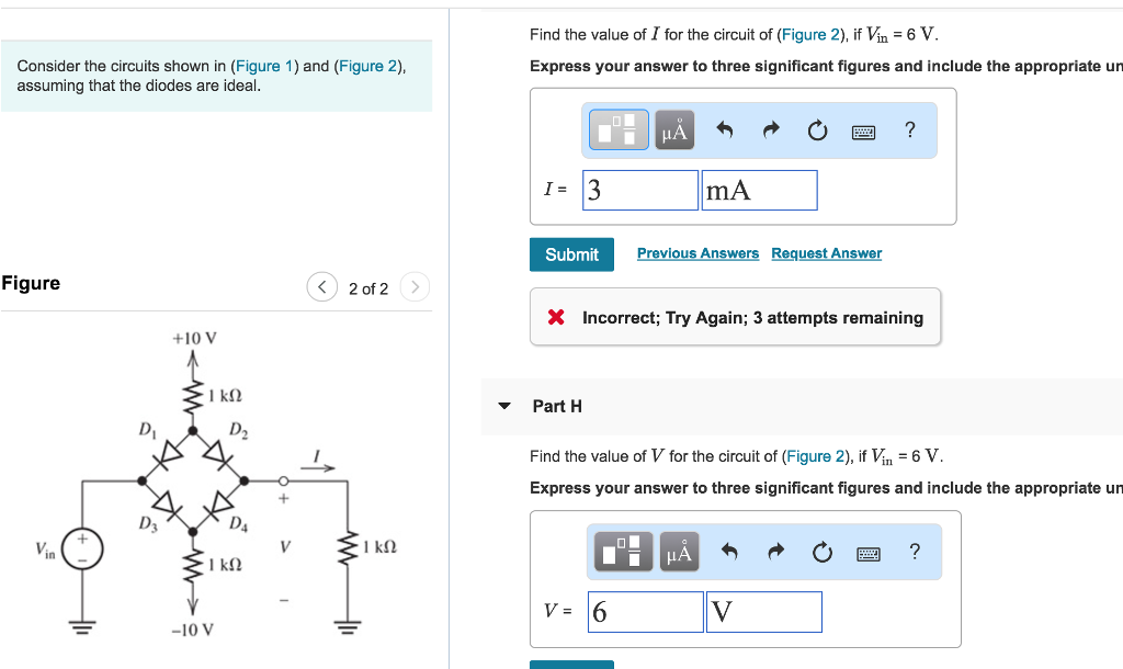 Solved Find the value of I for the circuit of (Figure 2), if | Chegg.com