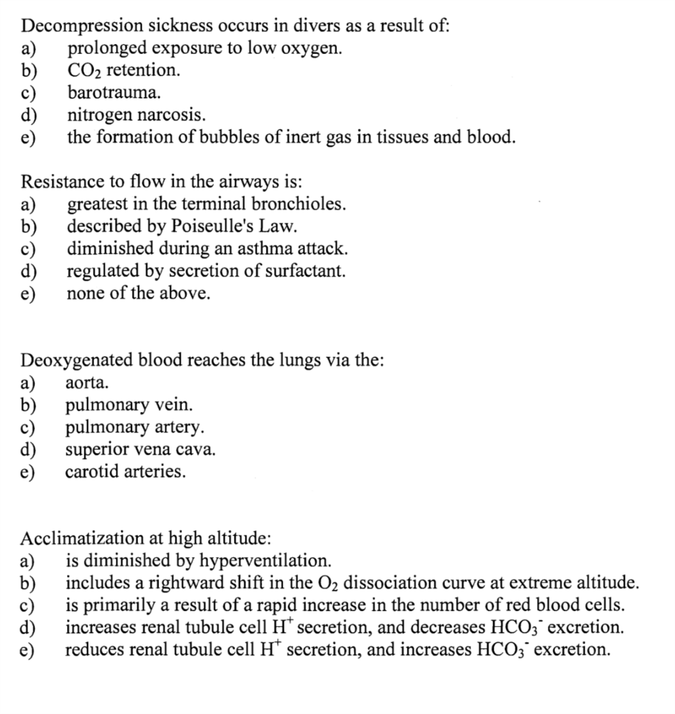 Solved sickness occurs in divers as a result