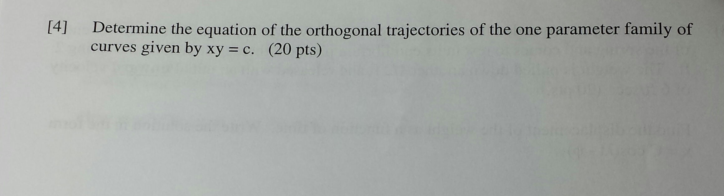 Solved Determine The Equation Of The Orthogonal Trajectories