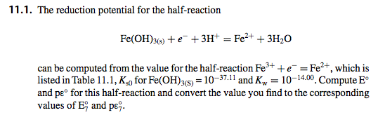 Table 11 1 Reduction Potentials Pe And Log K Values