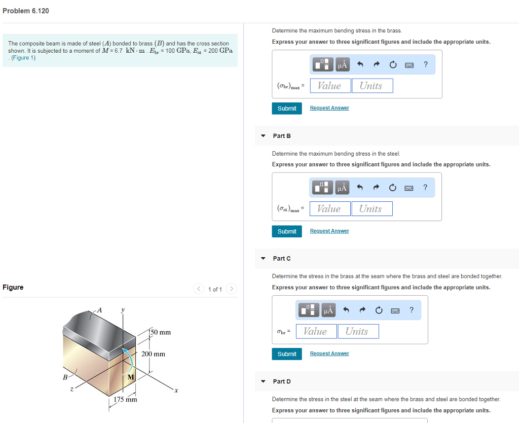 Solved Problem 6.120 Determine the maximum bending stress in | Chegg.com