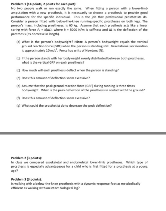 Solved No two people walk or run exactly the same. When | Chegg.com
