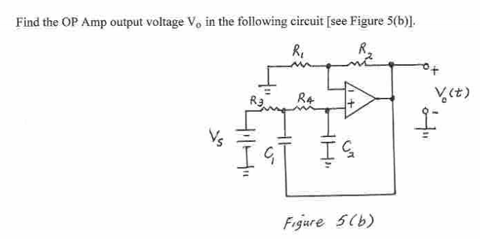 Solved Find the OP Amp output voltage Vo in the following | Chegg.com