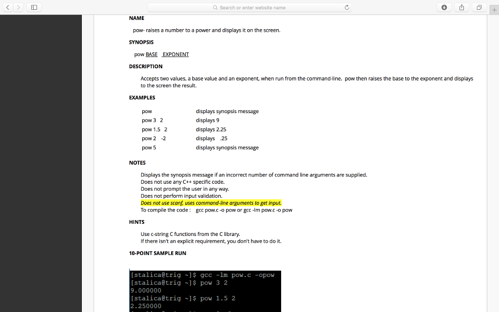 solved-pow-raises-a-number-to-a-power-and-displays-it-on-chegg