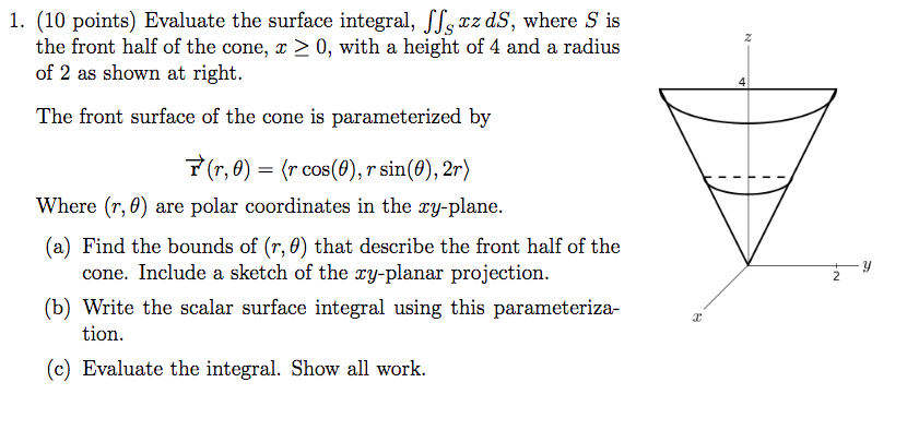 Solved Evaluate the surface integral, doubleintegral_S xz | Chegg.com