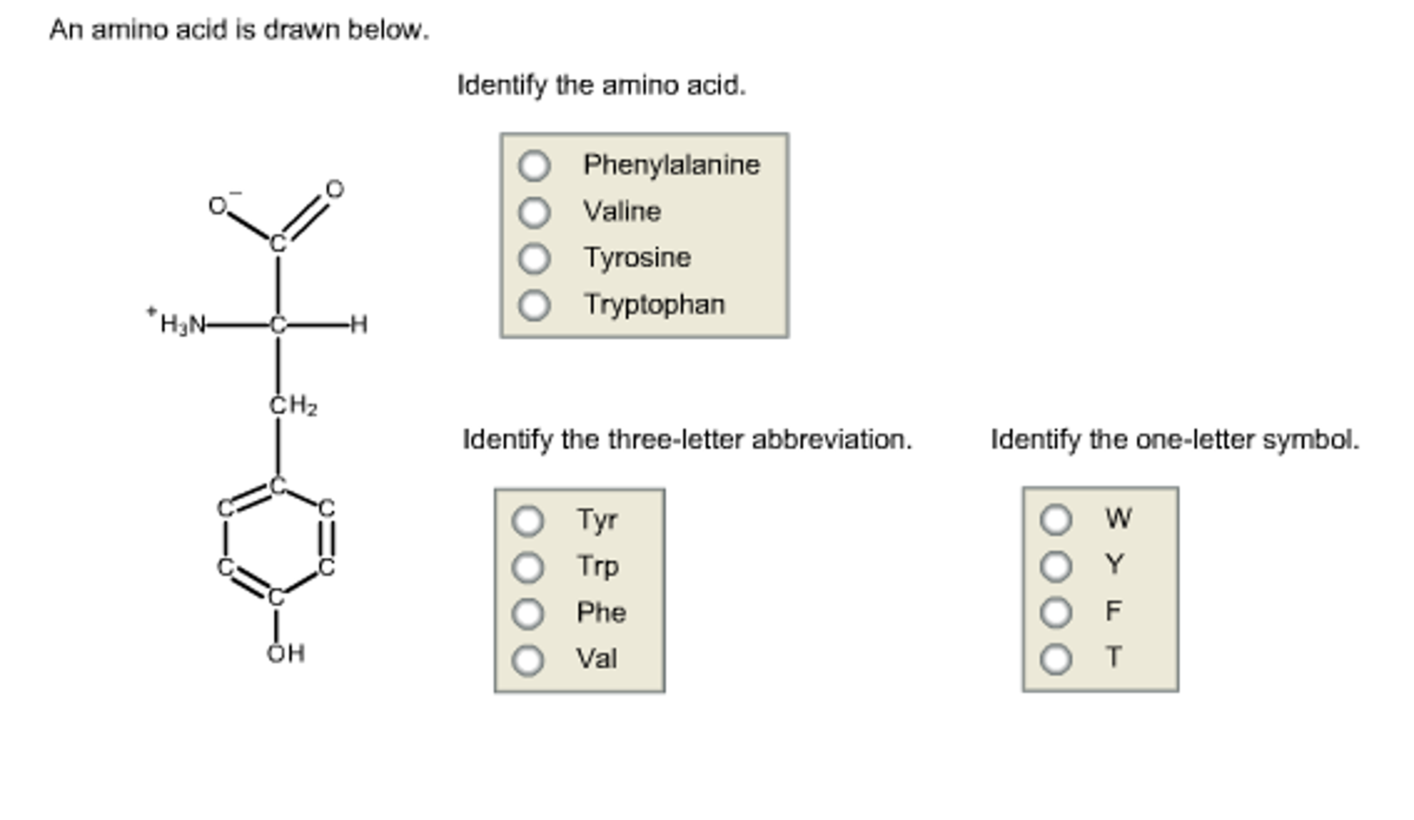 Solved An amino acid is drawn below. Identify the amino