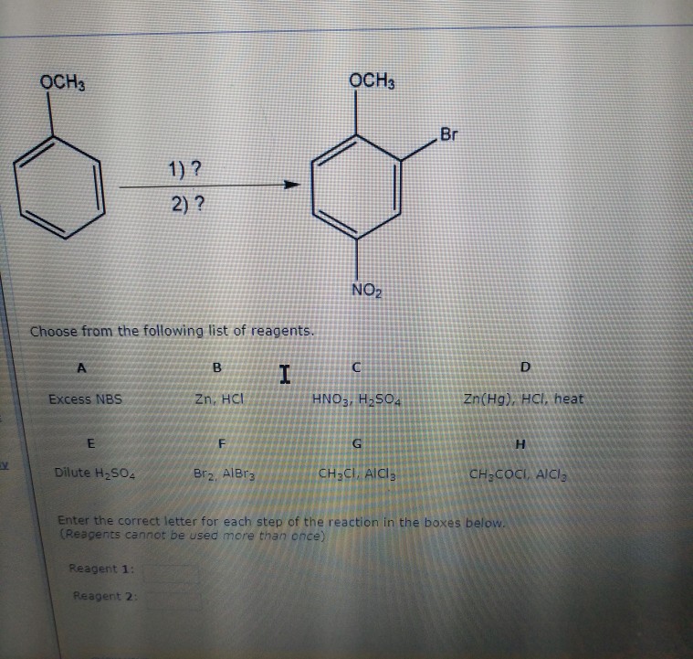 Solved Identify The Reagents To Be Used In The Following Chegg Com