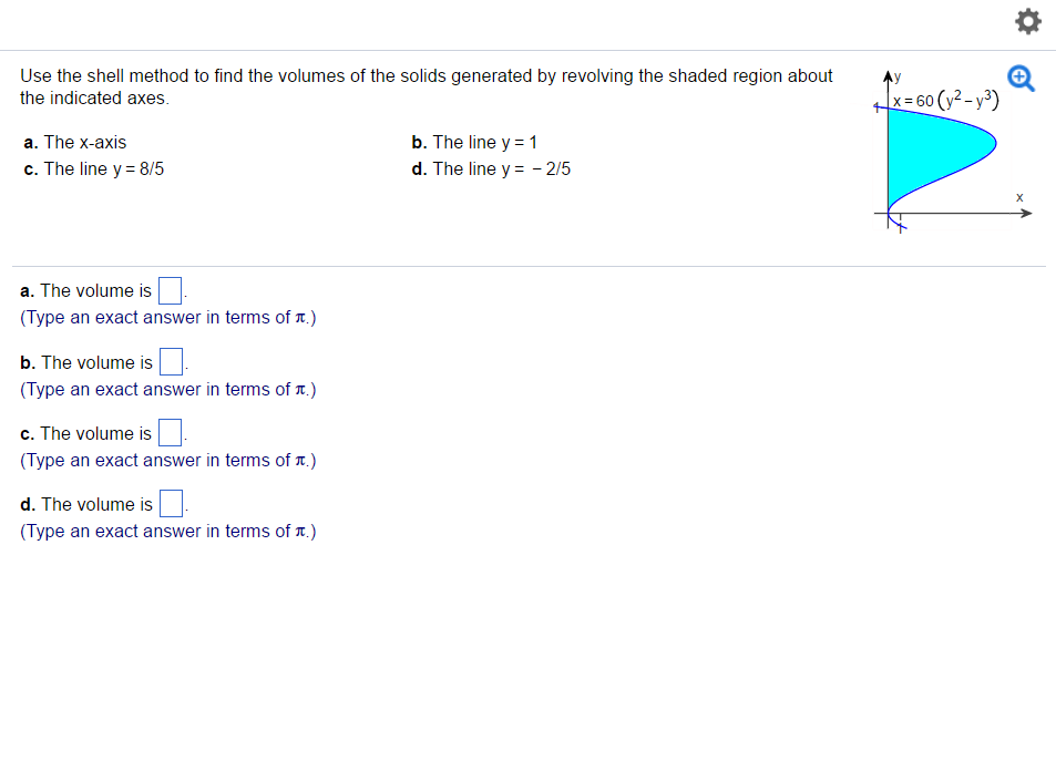 Solved Use the shell method to find the volumes of the