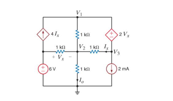 Solved find Io in the circuit using Mesh analysis. | Chegg.com