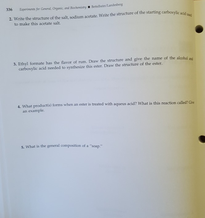 Solved 336 Experiments For General, Organic, And Biocheni...