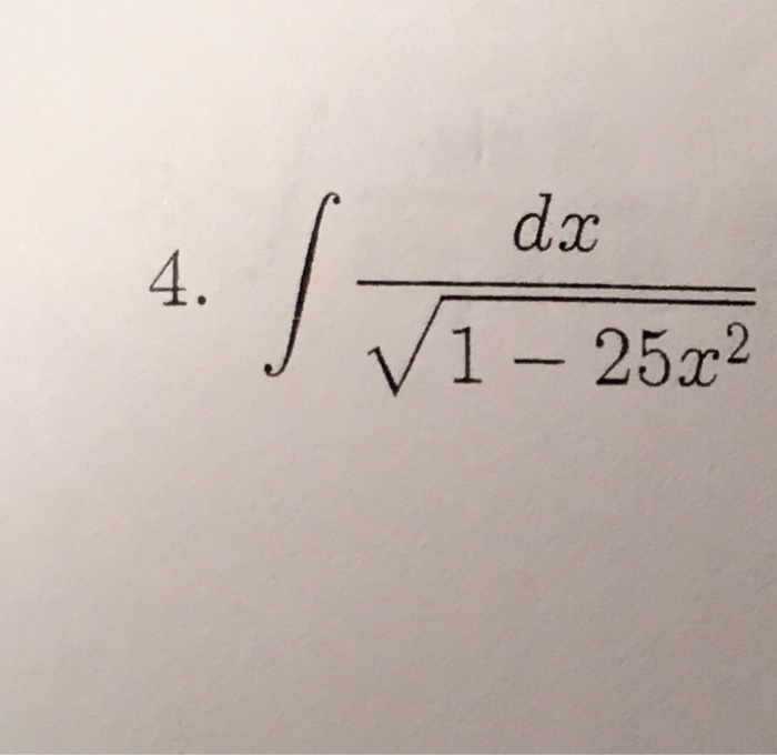 solved-integral-dx-squareroot-1-25x-2-chegg