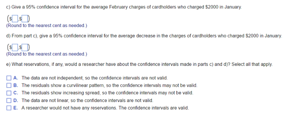 Solved c) Give a 95% confidence interval for the average | Chegg.com