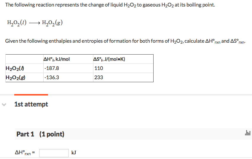 Solved The following reaction represents the change of | Chegg.com