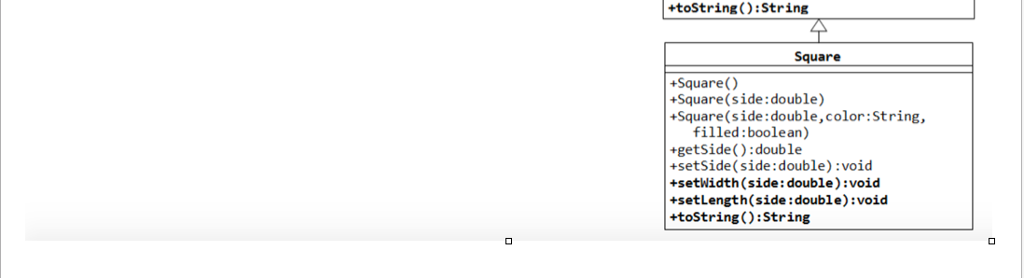 Solved Rewrite the superclass Shape and its subclasses | Chegg.com