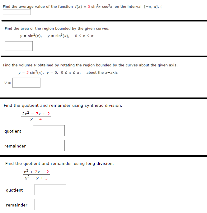 solved-find-the-average-value-of-the-function-f-x-e-3-sin2x-chegg