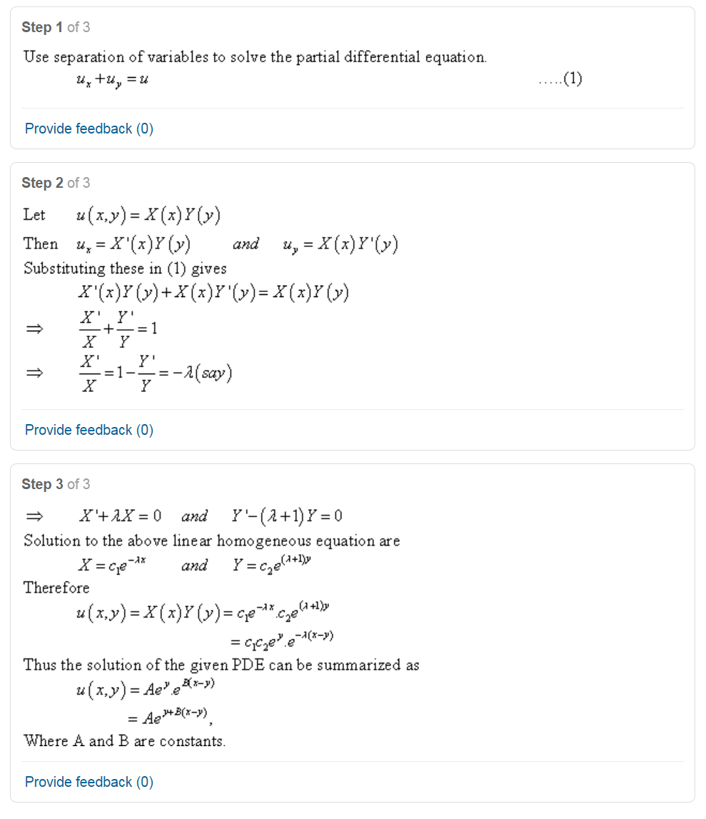 Solved Separabale Partial Differential Equations With Eigens 