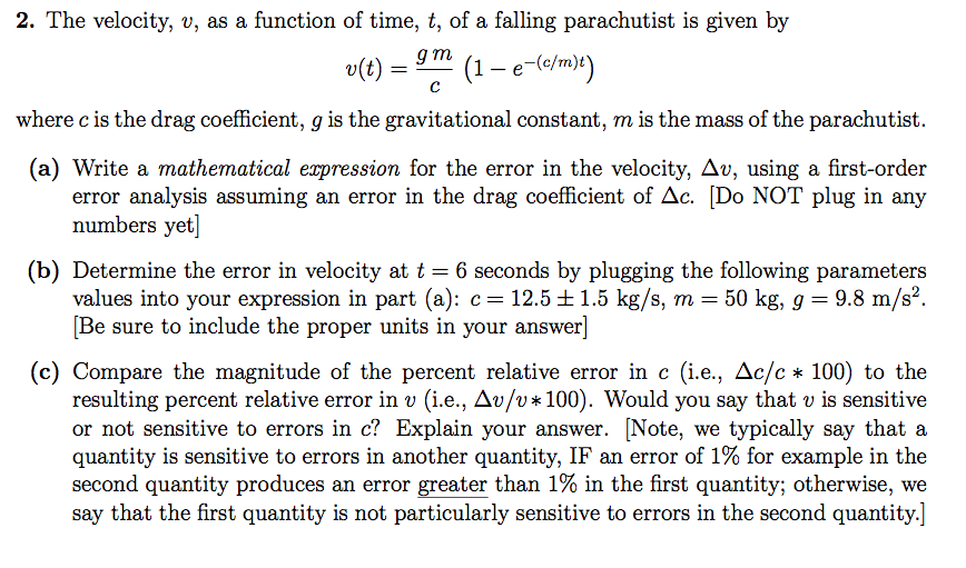 Solved The velocity, v, as a function of time, t, of a | Chegg.com