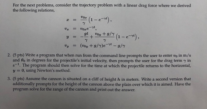 Solved Python problem vox = v0 * math.cos(theta * | Chegg.com