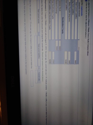 Compute Current Ratio Chegg
