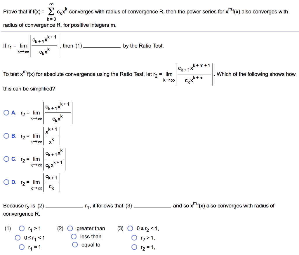 Solved Prove That If Fx Sigmainfinityk 0 Ckxk 6157