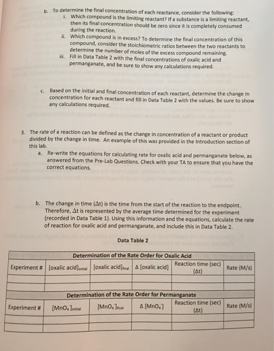 chemical kinetics lab | Chegg.com