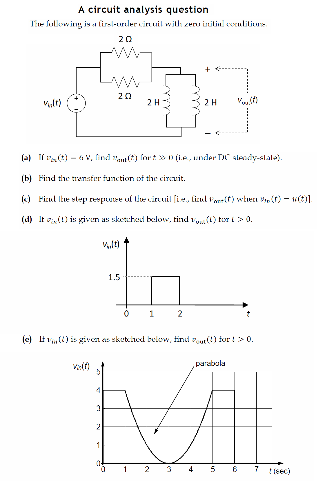 Solved A circuit analysis question The following is a