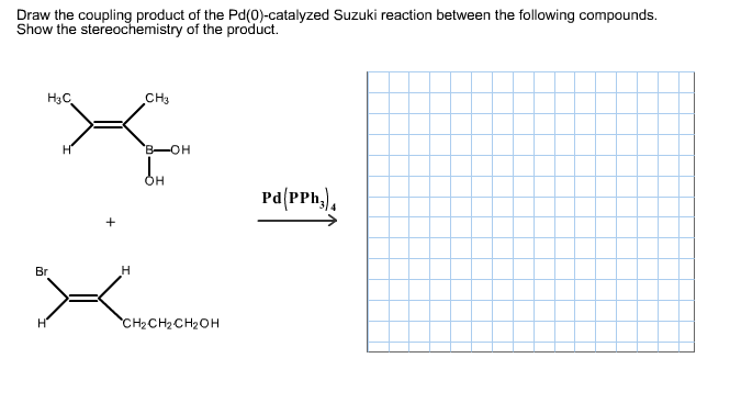 Solved Draw the coupling product of the Pd(0)-catalyzed | Chegg.com