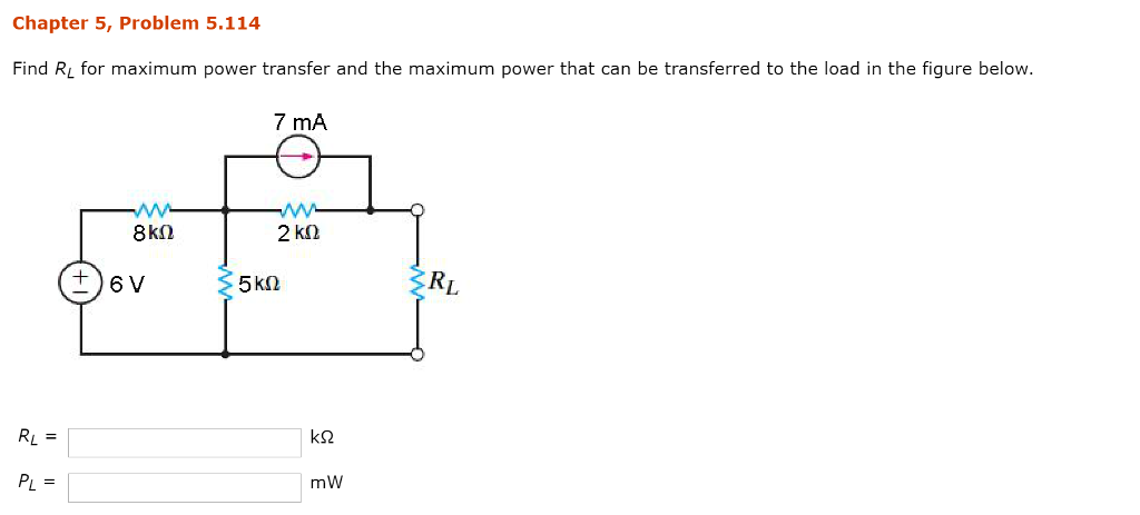 Solved Find RL for maximum power transfer and the maximum | Chegg.com