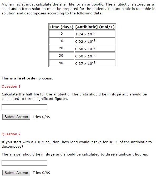 Solved A pharmacist must calculate the shelf life for an