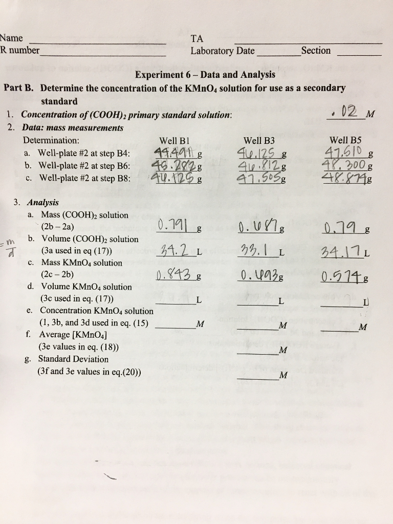 Determine the concentration of the KMnO4 solution for
