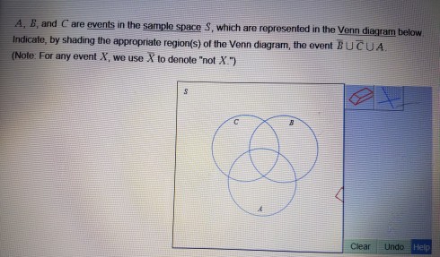 Solved A, B, and C are events in the sample space S, which | Chegg.com